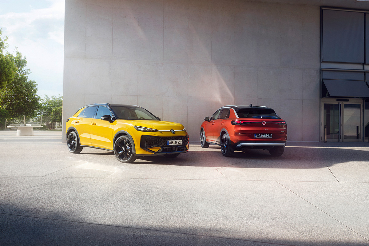 VW T-Roc rot und gelb