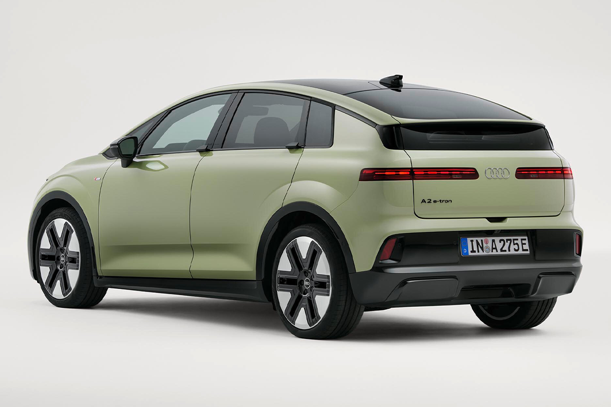 Bild zeigt Audi A2 e-tron Ansicht seitlich von hinten